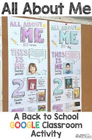 All About Me Digital Poster For Google Classroom Perfect For Back To School All About Me Poster Google Classroom Holiday Classroom Activities