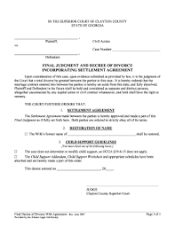 To file for separate maintenance in georgia, at least one spouse must live in the state and must have been living in the state for at least 6 months. Divorce Decree Georgia Fill Online Printable Fillable Blank Pdffiller
