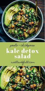 Kale Detox Salad W Pesto Well And Full Recipe Kale Detox Salad Recipes Whole Food Recipes