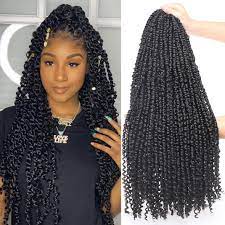 Similar to spring twists, passion twist are long twisted braids that are slightly curly and fluffy. Leeven 22 Inch Pre Twisted Passion Twist Crochet Hair 15 Roots Pack Pre Looped Crochet Braids Hair For Passion Twist Braiding Hair Natural Black Twists Hair 1 Pack Buy Online In Cambodia At Cambodia Desertcart Com Productid