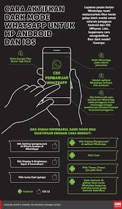 Cara Aktifkan Dark Mode Whatsapp Pesan Instan Ponsel Gelap