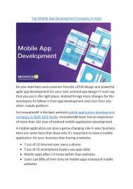 Looking for a top mobile app development company in india? Top Mobile App Development Company In India By Innovationm Top Mobile App Web Development Company Issuu