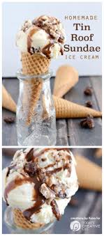 Homemade Tin Roof Sundae Ice Cream Recipe Ice Cream Recipes Frozen Desserts Ice Cream Sundae