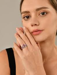 YL Crown Rings 925 Sterling Silver Heart Engagement Rings Queen Birthstones  Anniversary Jewelry, Metal, Peridot : Buy Online at Best Price in KSA