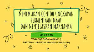 Sejarawan universitas padjadjaran bandung fadly rahman menjelaskan bahwa menurut cerita rakyat, ketupat berasal dari masa hidup sunan kalijaga, tepatnya masa syiar islamnya. Menemukan Contoh Ungkapan Permintaan Maaf Dan Menjelaskan Maknanya Materi Kelas 2 Sd Youtube