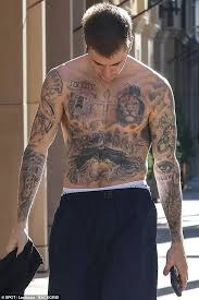 Justin Bieber Flaunts His Fully Tattooed Torso After A Sweaty Workout Justin Bieber Tattoos Justin Bieber Justin Beiber Tattoo