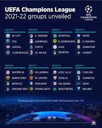 Special guests branislav ivanović and michael essien assisted with the draw. Champions League 2021 22 Groups Unveiled