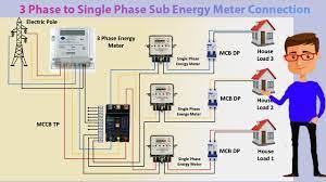 Posts about kwh meter written by cecep munawar depok. 3 Phase To Single Phase Sub Energy Meter Connection Energy Meter Db Wiring Youtube