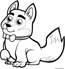.dessin animé mignon sur la meilleure banque photo depositphotos! Coloriage Mignon Bebe Husky Avec Un Noeud Papillon Jecolorie Com