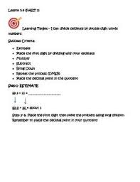 Go Math 5th Grade Chapter 5 Modified Resource Bundle Go Math Math Math 5
