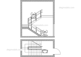 Person walking up stairs cad block. Platformlift For Disabled People Free Autocad Drawings Download Dwg File