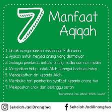 7 Manfaat Aqiqah Penuaan Anak Melepaskan