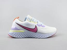 Men's nike epic react flyknit 2 in black/sapphire. Nike Epic React Flyknit 2 White Pink Purple Women S Running Shoes Cheapinus Com