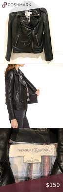 Treasure Bond Leather Biker Jacket Leather Biker Jacket Biker Jacket Bonded Leather
