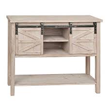 The very first step of the woodworking project is to construct the supports for the console table. Sliding Door Farmhouse Console Table Kirklands