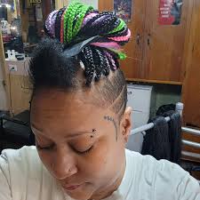 This is how much that was incomplete from the previous post. I purchased  more black hair, so it's time to finish this style. #JoJoDidIt