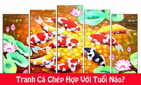 Bức tranh có khổ chưa khung 80x150cm là một bức tranh khổ lớn có giá 1tr500k. Tranh Ca Chep Há»£p Vá»›i Tuá»•i Nao Nen Treo HÆ°á»›ng Nao