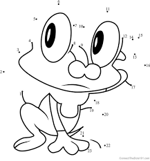 Pokemon Froakie Dot To Dot Dengan Gambar