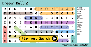 From sudoku and puzzler to tangram and rubik's cube, find just about anything you might be looking for and discover. Dragon Ball Z Word Search