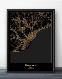 Mapy polski, europy i inne. Barcelona Bilbao Malaga Murcja Sewilla Walencja Saragossa Hiszpania Mapa Plakat Painting Calligraphy Aliexpress