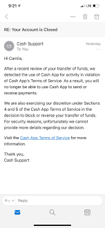 A purchase was made from my cash app debit card at the time when my account was in working order. Hello 3 Days Ago I Got This Email My Cashapp Account Was Closed I Have 7540 Dollars Available In My Account And I Just Cash Out The Money To My