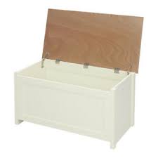 It has a soft close hinge. Large Ottoman Wooden Storage Box Chest Bench Seat Toy Bedding Trunk Cabinet Lid Ebay