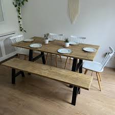Industrial Rustic Reclaimed Wood Dining Table A Frame Steel Etsy In 2020 Wood Dining Table Dining Table Reclaimed Wood Dining Table
