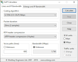 This calculator will chart the data transfer time, based on the size of your files, for a variety of different connection type. Voip Calculator