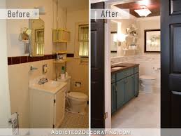 Diy Bathroom Remodel Before And After Addicted 2 Decorating Small Bathroom Remodel Diy Bathroom Remodel Bathrooms Remodel