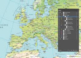 Die grenzen der europäischen zeitzonen verlaufen ausschließlich an ländergrenzen, sodass innerhalb von europa kein land mehrere zeitzonen überzieht. Landkarte Europa Physisch Vektor Datei Ai Pdf Simplymaps De