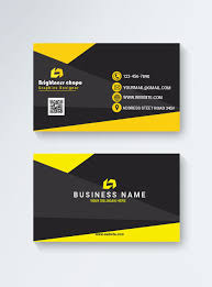 بطاقة عمل أنيقة باللونين الأصفر والأسود Stylish Business Cards Visiting Cards Business Cards