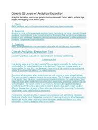 Finally, local government look after the small thins. Generic Structure Of Analytical Exposition Animal Physiology Animal Anatomy