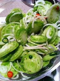Eat Drink Nourish Pickled Green Tomato Salad Pickled Green Tomatoes Green Tomato Recipes Canning Recipes