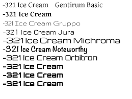 Typefaces Pt2 Ice Cream Design Ice Cream Cream