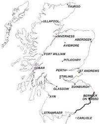 did you know scotland map and distance table