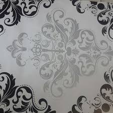 Gambar batik bunga hitam putih corak hitam putih blog. Wallpaper Dinding Sticker Motif Batik Hitam Putih Silver Uk 10m X 45cm Shopee Indonesia