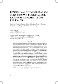 tunku had.high sense of patriotism, as well as loyalty, and kindness to his friends and fellow human beings. Pdf Penggunaan Simbol Dalam Teks Ucapan Tunku Abdul Rahman Analisis Teori Relevans Wong Shia Ho 181019 Academia Edu