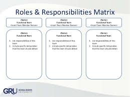 Organization Chart Project Responsibilities