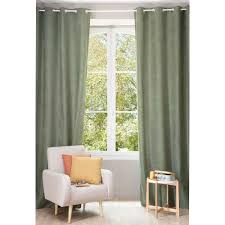 Rideau A œillets Vert Lichen 140 X 300 Cm Maisons Du Monde Home Home Decor Decor