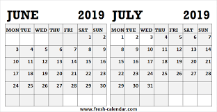 Printable Calendar June July 2019 June Calendar Printable Calendar June Printable Calendar