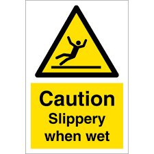 As used in this section, the word sign refers to a surface on prepared for the warning of, or safety instructions of, industrial workers or members of the public who may be exposed to hazards. Slippery When Wet Signs Warning Safety Signs From Key Signs