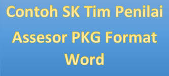 Contoh Sk Tim Penilai Pkg Format Word Kepala Sekolah Pendidikan Sekolah