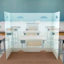 Facecozy thick clear table cover protector desk pad cover plastic vinyl tablecloth protector pvc table desk pad for coffee table writing. Amazon Com Sneeze Guard Desk Shield Ppe Plastic Divider Screen For Desk Table Or Countertop Portable Protective Barrier Panel Best Partition Protector For Classroom Or Office Home Improvement