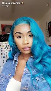 Black And Blue Lace Front Wig Blue Human Hair Full Lace Wig Hair Styles Wig Hairstyles Blue Hair