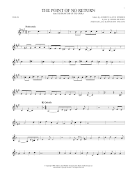 Licensed to virtual sheet music® by hal leonard® publishing company. The Point Of No Return From The Phantom Of The Opera Sheet Music Andrew Lloyd Webber Violin Solo