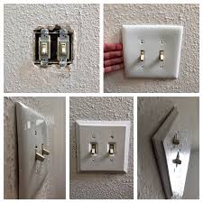 This is made by leviton, it's unbreakable nylon wallplate is a four outlet medium wall plate. Light Outlet Switch Plates Covers Not Flush With Wall Doityourself Com Community Forums