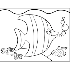 Tropical fish coloring pages the tropics are warm climates throughout the year, in the tropics there is no winter, the sun shines all year round. Cute Tropical Fish Coloring Page