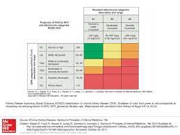 Kidney Disease Improving Global Outcome Kdigo Classification Of Chronic Kidney Disease Ckd Gradation Of Color From Green To Red Corresponds To Increasing Ppt Download