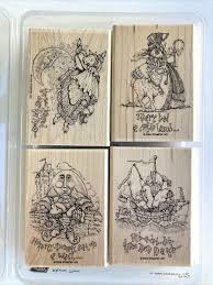 Stampin Up - RHYME TIME - Wood Mounted Stamp Set of 4
