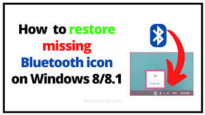 Inside bluetooth settings, go to the options tab and check the box associated with show the bluetooth icon in the notification area. How To Restore Missing Bluetooth Icon To Notification Area On Windows 8 8 1